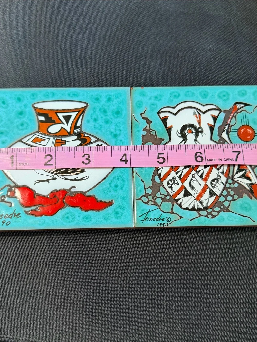 Vintage Cleo Teissedre Tile Art Set